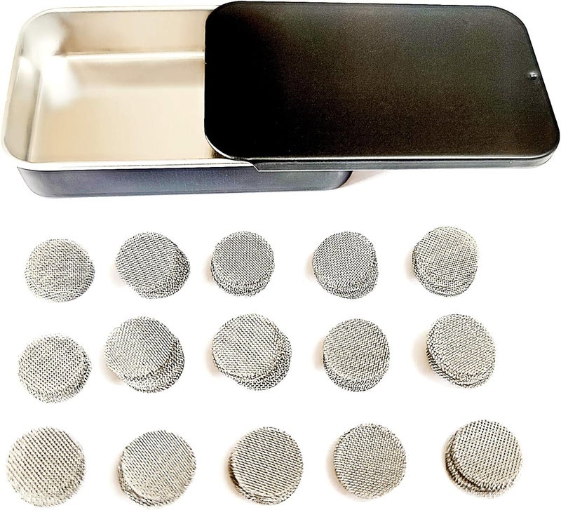 Ruilida 200 pcs 1/2 Inch Premium Thick Pipe Screens Stainless Steel, 0.5" Pipe Screen Filters with Metal Storage Box - Image 5